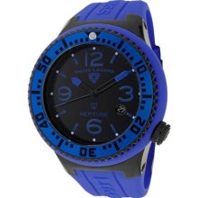 SWISS LEGEND Watches Men's Neptune Black Dial Black IP Case Blue Silic