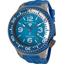 SWISS LEGEND Watches Men's Neptune Blue Dial Gunmetal IP SS Case Blue