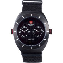 Swiss Military Calibre Watches Men's Commando Black Dial Black Canvas