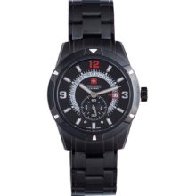 Swiss Military Calibre Watches Men's Revolution Black Dial Black Stain