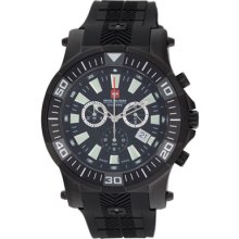 Swiss Military Calibre Watches Men's Hawk Chronograph Black Dial Black