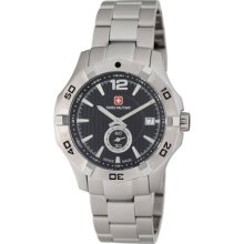 Swiss Military Calibre Watches Men's Immersion Black Dial Silver-Tone