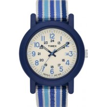 T2N492 Timex Originals Mens Originals White Dial Blue Fabric Strap Wat...