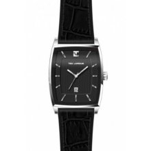 Ted Lapidus 5115801 Men's Analog Quartz Watch With Black Leather Strap