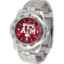 Texas A&M Aggies Sport Steel Band AnoChrome-Men's Watch