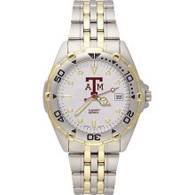 Texas A&M Aggies TAMU All Star Mens Stainless Steel Bracelet Watch