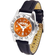 Texas Longhorns Ladies Texas Orange AnoChrome Leather Sport Watch