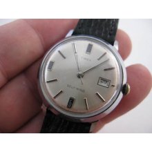 Timex 1960's, Automatic,date/just Clean Classic Round, Mens Watch 627,lk