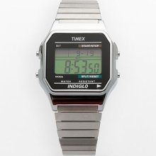 Timex Digital Silver-Tone Flex Watch