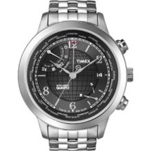 Timex Intelligent World Time Charcoal Dial Mens Watch T2N610 ...