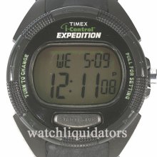 Timex Men's Easy Read Expedition I-control 100m Wr Leather Sport Watch