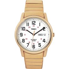 Timex Men's Easy Reader Watch, Extra-Long Gold-Tone Stainless Steel