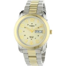 Timex Men's T2N439 Dress Sport Chic Round Bi-Metal Tone Bracelet Watch