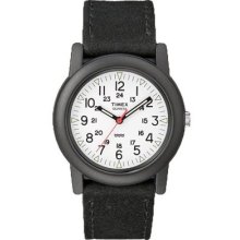 Timex Unisex Weekender Camper Black Resin Case White Dial Nubuck Leather Watch