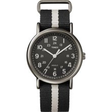 Timex: Weekender Slip Through Watch - Black Diall/Black Gr