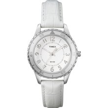 Timex Women's Ameritus Sport Watch, White Croco Strap