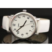 Timex Womens Modern Heritage Indiglo Light Stainless Steel Case White Watch