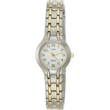 Timex Women's Two-tone White Dial Indiglo Watch - 27191