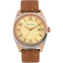 Tommy Bahama Leather Champagne Dial Men's Watch Tb1187