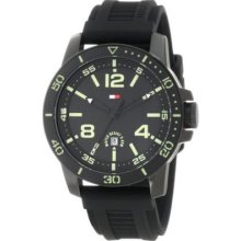 Tommy Hilfiger 1790847 Black Silicon Strap With Date And Illuminated Dial Watch