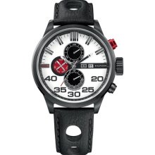 Tommy Hilfiger Black Leather Strap Watch