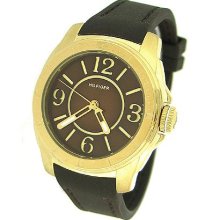 TOMMY HILFIGER BROWN SILICONE 50M LADIES WATCH