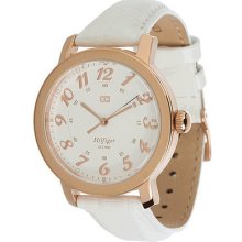 Tommy Hilfiger Rose Gold White Leather Women Watch 1781220