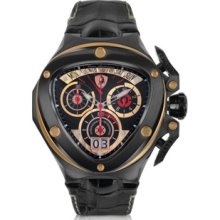 Tonino Lamborghini Designer Men's Watches, Black Plated Stainless Steel Men's Chronograph Watch