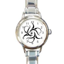 Tribal Tattoo Round Italian Charm Watch 13