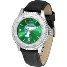 Tulane University Green Wave TU Mens Leather Anochrome Watch