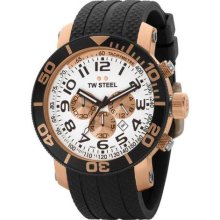 TW Steel Grandeur Diver 45 MM Rose Gold Plated Case Mens Watch TW76