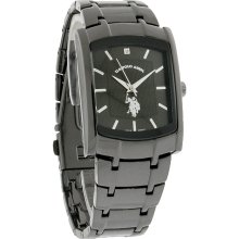 U.S. Polo Assn Mens Black Tuxedo Dress Quartz Watch USC80198