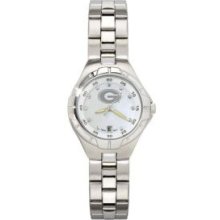 UNIV OF NORTH CAROLINA 'NC' PEARL WOMAN'S BRACELET WATCH MOP DIAL