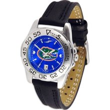 University of Florida Gator wrist watch : Florida Gators Ladies Anochrome Sport Watch with Leather Band