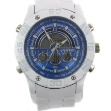 Unlisted By Kenneth Cole Mens Ul1222 White & Blue Wrist Watch