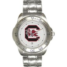 USC Gamecocks wrist watch : South Carolina Gamecocks Men's Gameday Sport Watch with Stainless Steel Band