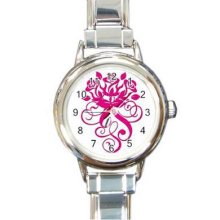 Valentine Love 16 Starter Italian Charm Links Round Watch 14