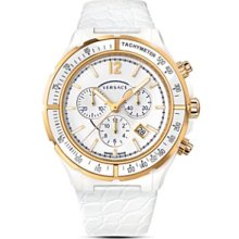 Versace Men's 28CCP1D001 S001 Dv One White Ceramic Case with Rose ...