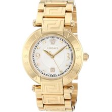 Versace Women's 68q70d498 S070 Reve Gold Plated Mother-of-pearl Bracelet Watch