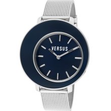 Versus Watches Women's Bowl Navy Blue Dial Mesh Stainless Steel Mesh