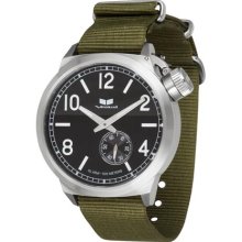 Vestal Canteen Zulu Army Band with Silver / Black Case Watch