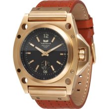 Vestal Decibel High Frequency Collection Fashion Watches w/ Free B&F Heart Sticker Bundle - Tanned Brown/Brushed Gold/Black / One Size Fits All