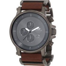 Vestal Mens Plexi Chronograph Stainless Watch - Brown Bracelet - Gunmetal Dial - PLE037