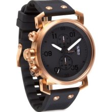 Vestal USS Observer Chrono Watch Black/Rose Gold