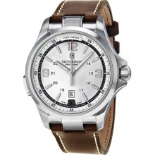 Victorinox Swiss Army Night Vision Silver Dial Mens Watch 241570