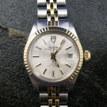 Vintage 1958 Rolex TUDOR Princess Oysterdate Ladies Watch - Two Tone , SKU W-1036