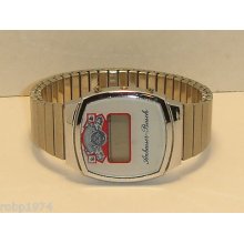 Vintage Budweiser Digital Watch Budweiser Beer Retro Watch For Parts Or Repair