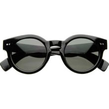 Vintage Inspired Bold Circle Round Sunglasses w/ Key-Hole Bridge ...