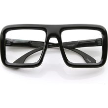 Vintage Inspired Fashion Large Classic Bold Thick Square Frame Cl ...