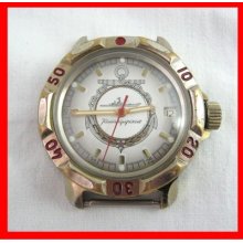 Vintage Russian Military Men Wristwatch Komandirskie Vostok / Boctok Submarine